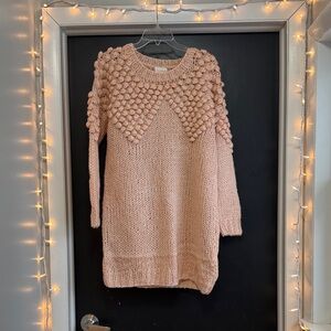 Anthropologie Foxiedox light pink/peach sweater dress Dress